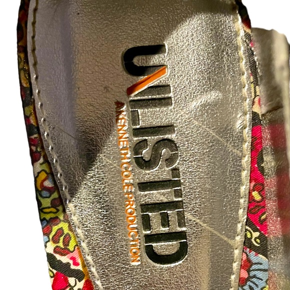 Unlisted Kenneth Cole Production Woman’s Floral Cork Heels 8.5 - Picture 6 of 6